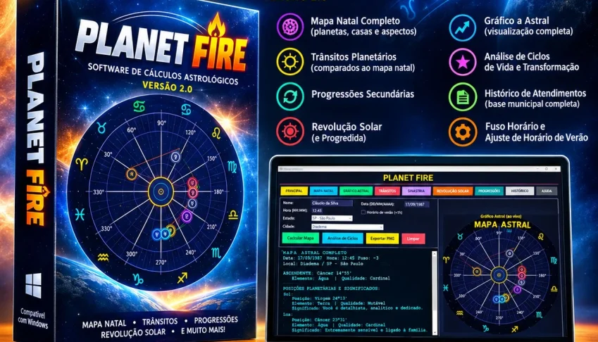 PLANET FIRE - Software Astrológico Profissional