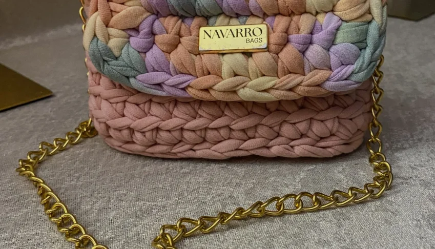 Mini Bag Aurora Infantil Rosa com Aba Colorida