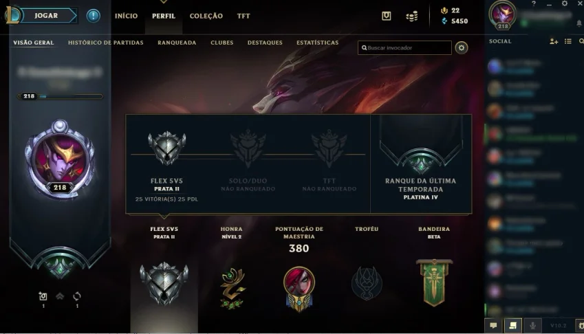 Conta De League Of Legends, Unraked 133 skins nivel 218