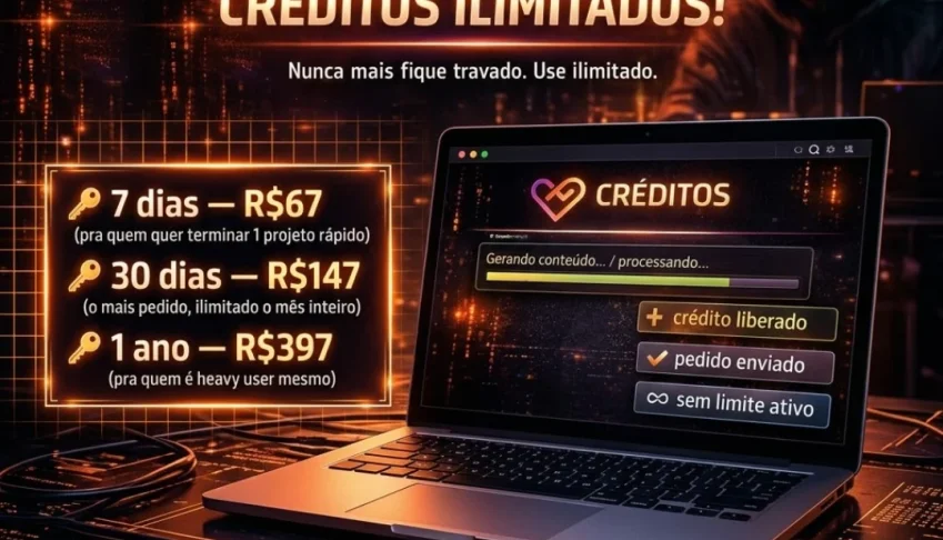Acesso Lovable Sem Trava de Créditos - 30 Dias (+Bônus)