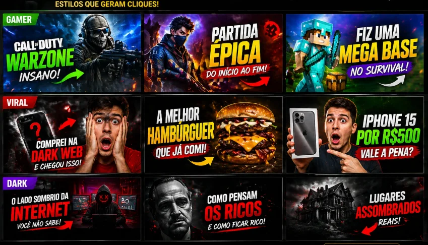 Thumbnail Profissional para YouTube (Mais Cliques e Views)