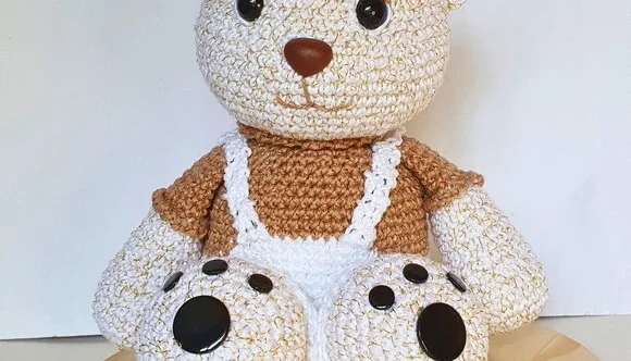 Ursinho Toshi Luminaria Bichinhos de Croche