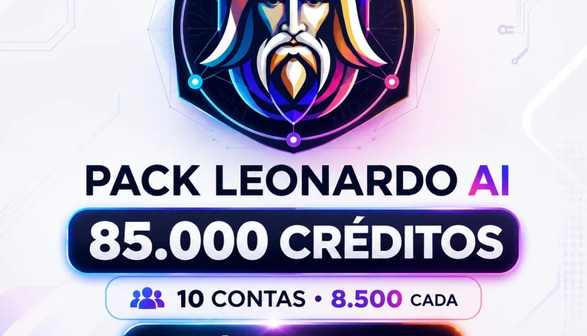 Pack Leonardo AI 10 contas 85.000 mil creditos
