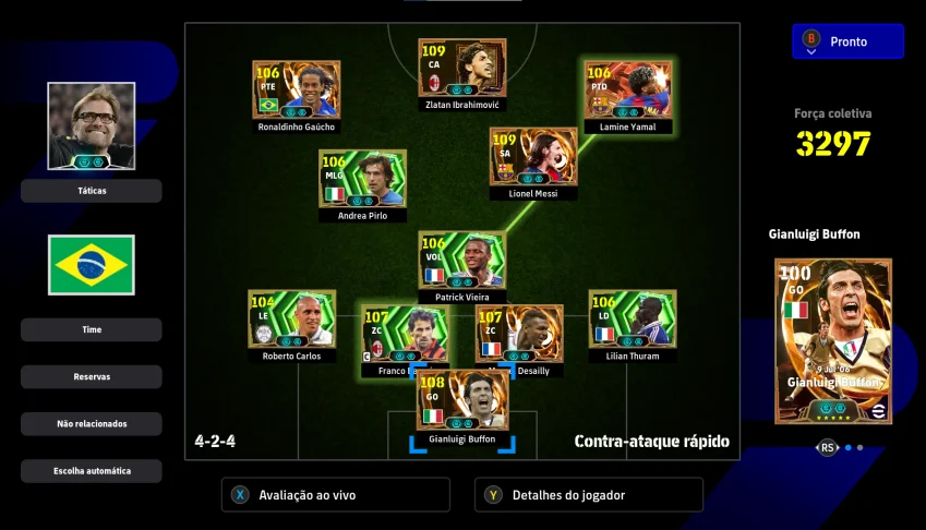 Conta insana efootboll pela Steam, Big, epics e showtimes