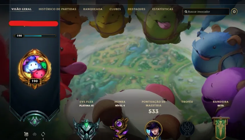 Conta LoL Plat 3