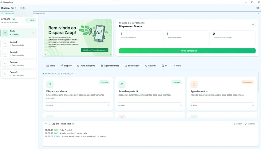 Dispara Zapp V7.21 - Robô Chatbot Licensa Mensal