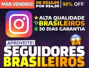 Instagram Seguidores Brasileiros | Garantia 30 Dias 