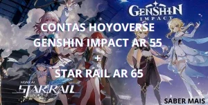 Conta Hoyoverse - Genshin Impact R55 E Star Rail R65 /Juntas