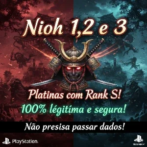 Nioh 1, 2, 3 - Troféu de Platina 100% Legítimo! (PS4/PS5)