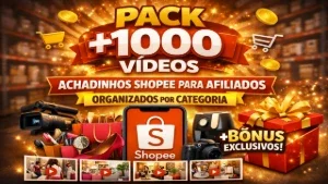 Pack +1000 Videos Achadinhos Shopee Organizado Por Categoria