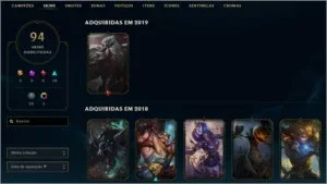 Conta Plat - Todos campeões - 97 skins - 0 bans