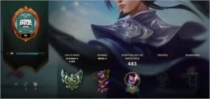 conta lol plat 179 skins todos campeoes