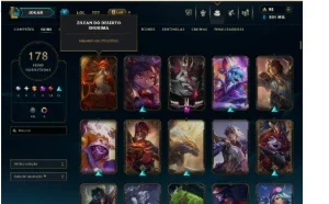 conta lol varias skins mmr baixo