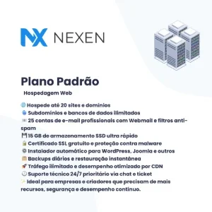 Plano Padrão — Hospedagem de Sites — A partir de R$14/mês