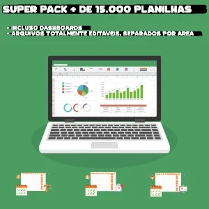 Super Pack Com +15000 Planilhas Excel + Brindes| Exclusivo