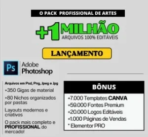 Pack + De 1 Milhão De Arquivos Para Edição!
