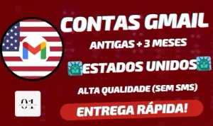 CONTAS GMAIL + 3 MESES 🗽 IP USA🗽 [ALTA QUALIDADE] +SEM SMS