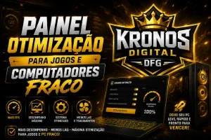 Painel otimização para jogos e computadores Fraco