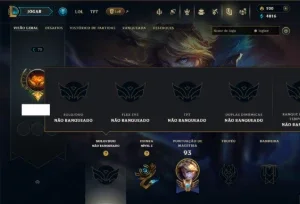 Unranked com 50 Champs e 29 Skins