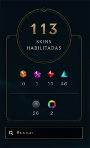 LEAGUE OF LEGENDS 113 SKINS TODOS OS CAMPEÕES