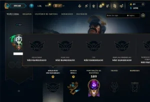 Unranked com TODOS os Champs e 250 Skins ( MID / SUP / JG )