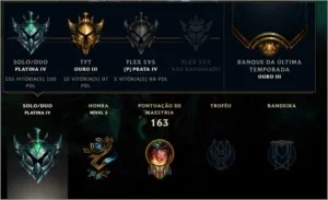 Conta LoL Platinum server BR