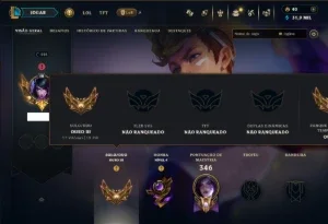 Conta Ouro 2 com 135 Champs e 91 Skins ( MONO ADC )
