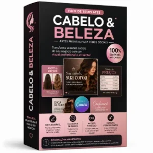 Pack Canva Templates Editáveis - Nicho Beleza, Cabelo e Salã