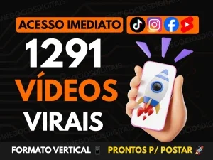 Mega Pack 1291 Vídeos Virais Verticais - Reels TikTok Shorts