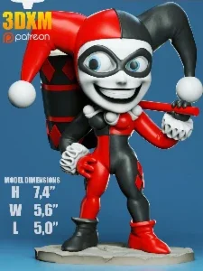 Harley Quinn Chibi STL