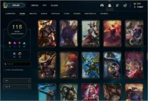 conta lol diamante IV 118 skins com 17k de EA