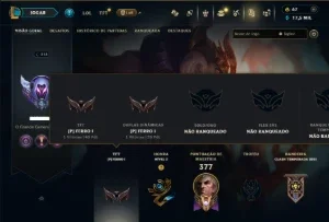 Unranked com 100 Champs e 109 Skins +2 Prestigios