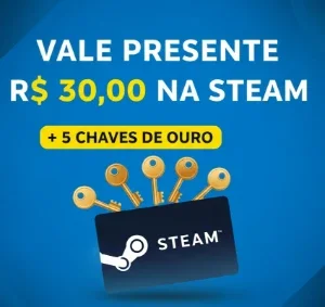 VALE presente Steam + 5 keys ouro