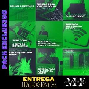 50 Artes EDITÁVEIS em PSD do Nicho INFORMÁTICA