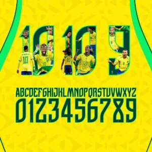 Letras e números da seleção brasileira copa do mundo 2026