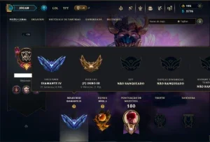Diamante 4 com 75 Champs e 29 Skins