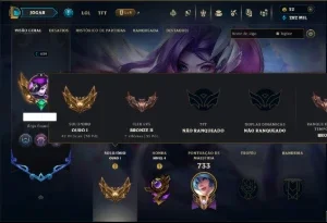 Ouro 1 com TODOS os Champs e 373 Skins ( MONO SUP )