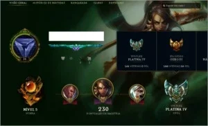 Vendo conta lvl 37, platina 4 Flex, Gold 2 SoloQ Por 150$