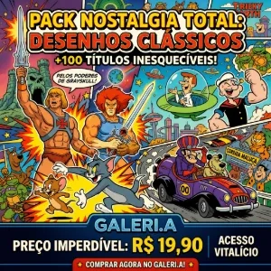 Pack Nostalgia Total +100 Títulos Nostálgicos em um Só Lugar
