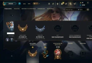 Ouro 4 com 70 Champs e 27 Skins