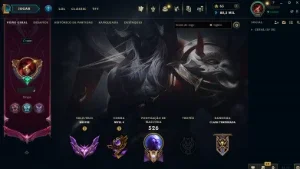 Conta Mestre 150pdl +, mmr de Grão Mestre, com skins míticas