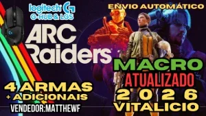 Arc Raiders - Macro 4 em 1 Novo No Recoil Logitech - 2026