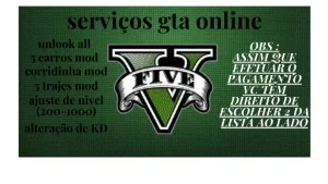 Gta 5 Online Serviços Avulsos