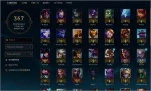 Conta platina 5, conta de 2013 , 367 campeões, 51 skins