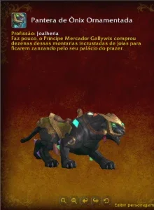 Montaria Pantera de Onix - WOW