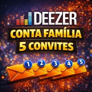 deezer família 5 convites em meu email