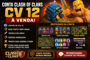 Conta Clash Of Clans Cv 12