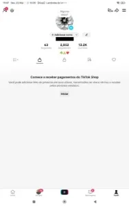 Conta Do Tiktok Com Shop Ativo Quase 3K Seguidores