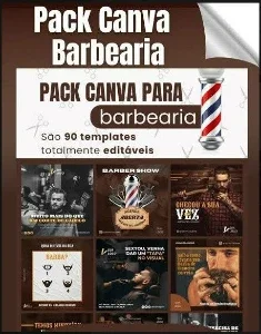 Mega Pack Barbearia - Canva