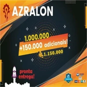 Gold WoW - 1.000.000 - Azralon (Horda) + 150k Bônus